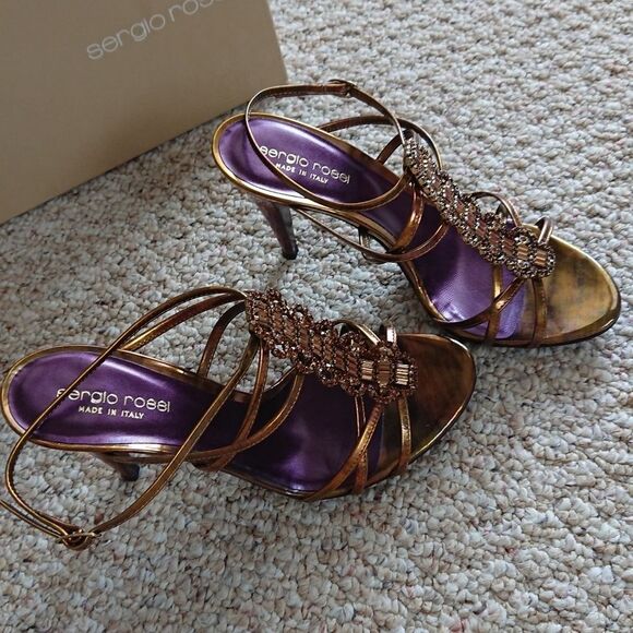 Sergio Rossi pelle Murano Floyd - metallic gold - Picture 5 of 9